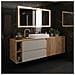 Mobile sottolavabo, Bianco, 160 cm, Con piano d'appoggio, 2 cassetti, MDF, Con 2 ante, Ripiano integrato, MODERNO - Foto miniatura 5