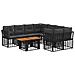 Set Divano da Giardino 9 pz Nero e Grigio scuro polyrattan - Foto miniatura 1