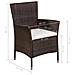 Set Bistrot Da Esterno In Polyrattan Marrone - Foto miniatura 4