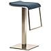 Sgabello Bar Lameng In Tessuto E Acciaio Inox I Sgabello Design Con Antigraffio I Sgabello Bancone Con Poggiapiedi Alt. 78 CM Blu - Foto miniatura 1