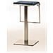Sgabello Bar Lameng In Tessuto E Acciaio Inox I Sgabello Design Con Antigraffio I Sgabello Bancone Con Poggiapiedi Alt. 78 CM Blu - Foto miniatura 4