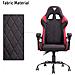 Gaming Chair RHOMBUS FF10 - Tessuto, Doppio Cuscino, Schienale Reclinabile, Nero Rosso - Foto miniatura 4