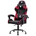 Gaming Chair RHOMBUS FF10 - Tessuto, Doppio Cuscino, Schienale Reclinabile, Nero Rosso - Foto miniatura 1