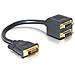 Adapter DVI25 M > 2x DVI25 F DVI-I DVI-25 Nero cavo di interfaccia e adattatore - Foto miniatura 1