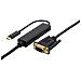 USBC-1089-K cavo e adattatore video 5 m USB tipo-C VGA (D-Sub) Nero - Foto miniatura 1