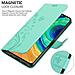 Custodia Compatibile Con Huawei Mate 30 In Turchese Fiore - Coperchio Protettivo In Design Floreale Con Chiusura Magnetica, Funzione Stand E Slot Per Carte - Foto miniatura 5