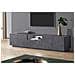 Mobile Porta Tv Azzurras, Credenza Bassa Da Soggiorno, Base Porta Televisione, 100% Made In Italy, Cm 220x43h46, Ardesia, Con Luce Led - Foto miniatura 1
