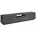 Mobile Porta Tv Azzurras, Credenza Bassa Da Soggiorno, Base Porta Televisione, 100% Made In Italy, Cm 220x43h46, Ardesia, Con Luce Led - Foto miniatura 2
