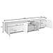 Mobile Porta Tv Azzurras, Credenza Bassa Da Soggiorno, Base Porta Televisione, 100% Made In Italy, Cm 220x43h46, Ardesia, Con Luce Led - Foto miniatura 10
