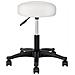 Sgabello Estetista Girevole Seduta Imbottita 10cm Ecopelle Salone Studio Bianco - Foto miniatura 1