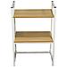 Supporto Per Stampante Industrial Scaffale Portaoggetti Multiuso Legno E Bianco - Foto miniatura 2