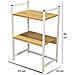 Supporto Per Stampante Industrial Scaffale Portaoggetti Multiuso Legno E Bianco - Foto miniatura 4