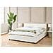 Letto Matrimoniale Tessuto Bouclé Bianco Sporco 160 X 200 Cm Mirande - Foto miniatura 1
