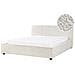 Letto Matrimoniale Tessuto Bouclé Bianco Sporco 160 X 200 Cm Mirande - Foto miniatura 3
