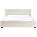 Letto Matrimoniale Tessuto Bouclé Bianco Sporco 160 X 200 Cm Mirande - Foto miniatura 4