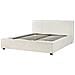 Letto Matrimoniale Tessuto Bouclé Bianco Sporco 160 X 200 Cm Mirande - Foto miniatura 5