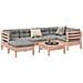 Set Divani Giardino 7 Pz Cuscini Legno Massello Abete Douglas - Foto miniatura 1