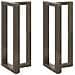 Gambe Tavolo Bar Forma T 2 Pz Naturale 50x35x(91-92)cm Acciaio - Foto miniatura 1