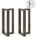 Gambe Tavolo Bar Forma T 2 Pz Naturale 50x35x(91-92)cm Acciaio - Foto miniatura 3
