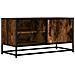 Mobile Tv Rovere Fumo 80x34,5x40 Cm Legno Multistrato E Metallo - Foto miniatura 2