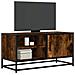 Mobile Tv Rovere Fumo 80x34,5x40 Cm Legno Multistrato E Metallo - Foto miniatura 1