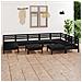 Lusso Casadino -  Set Salotto Da Giardino 10 Pz In Legno Massello Di Pino Nero - Foto miniatura 8