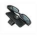 Clip Per Porta Occhiali Da Sole In Pelle Pu Per Visiera Auto Black - Foto miniatura 2