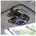 Clip Per Porta Occhiali Da Sole In Pelle Pu Per Visiera Auto Black - Foto miniatura 3