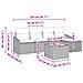 Set Divano Giardino 6 Pezzi con Cuscini Grigio Polyrattan - Foto miniatura 9