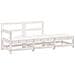 Set Salotto da Giardino 3 pz Bianco in Legno Massello di Pino - Foto miniatura 1
