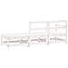 Set Salotto da Giardino 3 pz Bianco in Legno Massello di Pino - Foto miniatura 3