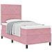 Letto Box Spring con Materasso Rosa Singolo in Velluto - Foto miniatura 1