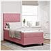 Letto Box Spring con Materasso Rosa Singolo in Velluto - Foto miniatura 2