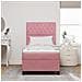 Letto Box Spring con Materasso Rosa Singolo in Velluto - Foto miniatura 5