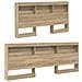 Testata contenitore rovere sonoma 140 cm Legno multistrato - Foto miniatura 4