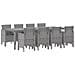 Set da Pranzo per Giardino 9 pcs Bianco Rattan Polt - Foto miniatura 1