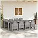 Set da Pranzo per Giardino 9 pcs Bianco Rattan Polt - Foto miniatura 3