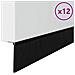 Spazzole per porte a vite 12 pcs Nero 100 cm Lega di alluminio - Foto miniatura 1