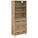 Credenza con cassetto Rovere artigianale 69,5 x 34 x 180 cm - Foto miniatura 1