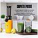 Ginnie Spremiagrumi a Freddo Professionale, Estrattore Lento 60 RPM per Agrumi, Design Compatto e Facile da Pulire, 400ml, 100W - Giallo Sole - Foto miniatura 6