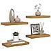 Scaffale da parete 4 pcs Beige 50 x 23,5 x 4 cm - Foto miniatura 3