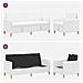 Set di Divani con Storage 2 pcs Bianco Poliestere - Foto miniatura 4