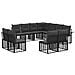 Set di divani da esterno 11 pcs Nero e Grigio scuro Poliestere - Foto miniatura 1