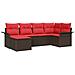 Set Divano da Giardino 6 pcs Marrone polyrattan - Foto miniatura 1