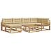 Set di divani da esterno 7 pcs Bianco e Beige - Foto miniatura 1