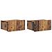 Mobiletto da notte a muro 2 pcs Legno antico 49 x 34,5 x 24 cm - Foto miniatura 1