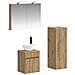 Set di mobili per il bagno 4 pcs Rovere Artigianale - Foto miniatura 1