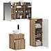 Set di mobili per il bagno 4 pcs Rovere Artigianale - Foto miniatura 2