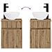 Set di mobili per il bagno 4 pcs Rovere Artigianale - Foto miniatura 7