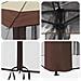 Gazebo con 4 Pareti 2,6 x 2,6 m Crema e Marrone - Foto miniatura 7